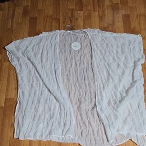 Umgee White Sheer Kimono Cover Up